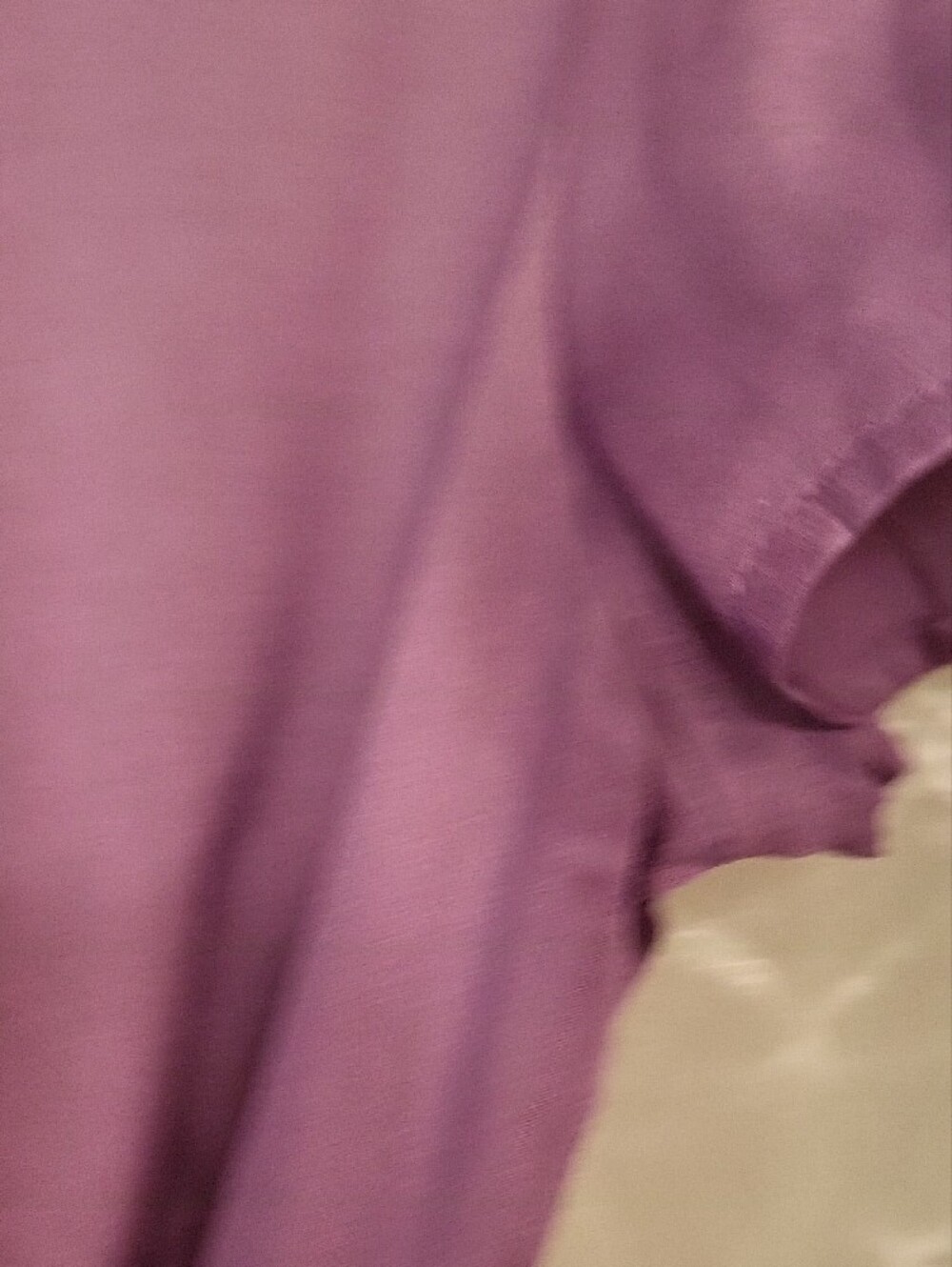 Le Chateau Lilac Purple Stretch Silk Tailored Short Sleeve Blouse with Belt, M - Picture 14 of 16